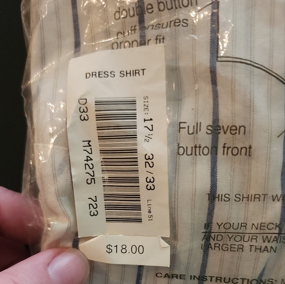 ๐ 3 for $15 Deal! ๐David Taylor button up dress shirt 17.5 32 33 - Picture 8 of 10